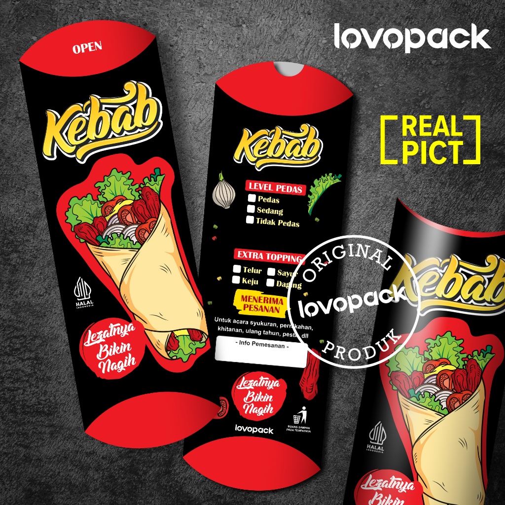 

Bungkus Kebab Premium Hitam All Size - Lovopack