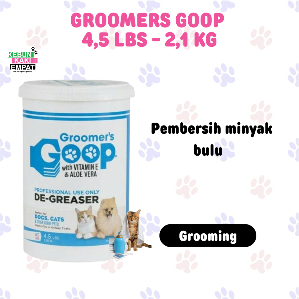 Groomers Goop Cleans Oily Coats 4,5 Lbs - 2,1 kg pembersih noda hewan