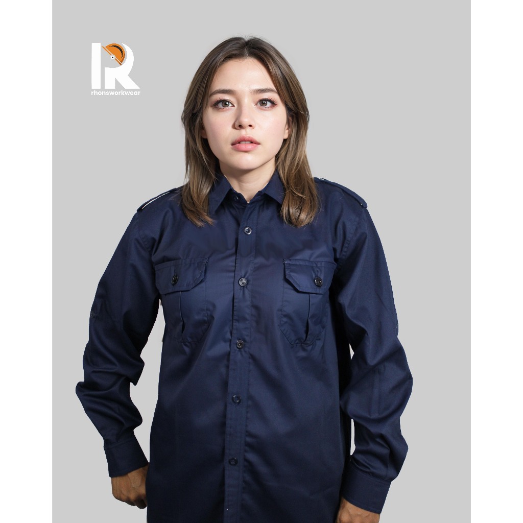 BAJU KEMEJA POLOS NAGATA WARNA DONGKER/ NAVY / baju lapangan/ outdoor/ PDL/ PDH, tactical/ Gunung/ k
