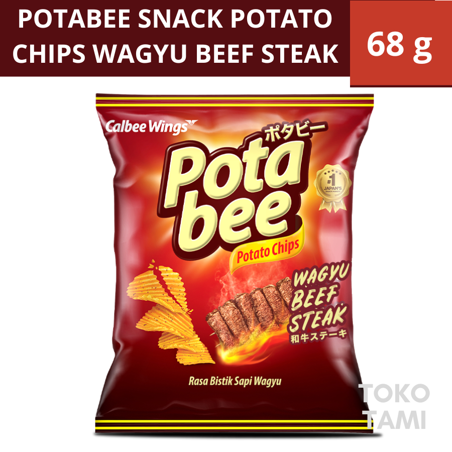 

Potabee Snack Potato Chips Wagyu Beef Steak Kripik Kentang 68g