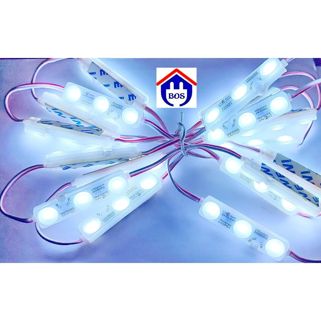 Lampu Led Modul 3 mata Samsung DC 12V - Putih