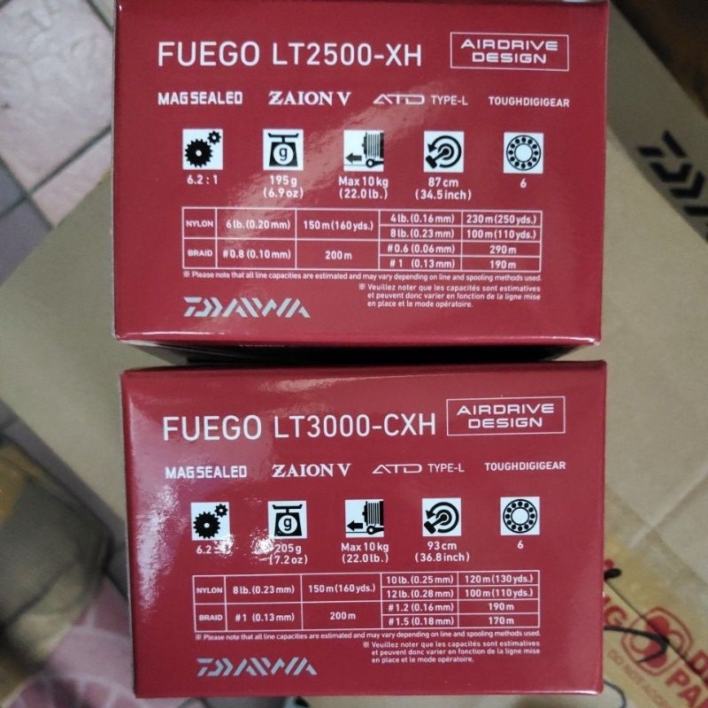 reel Daiwa Fuego LT 2500 xh 3000 cxh power handel