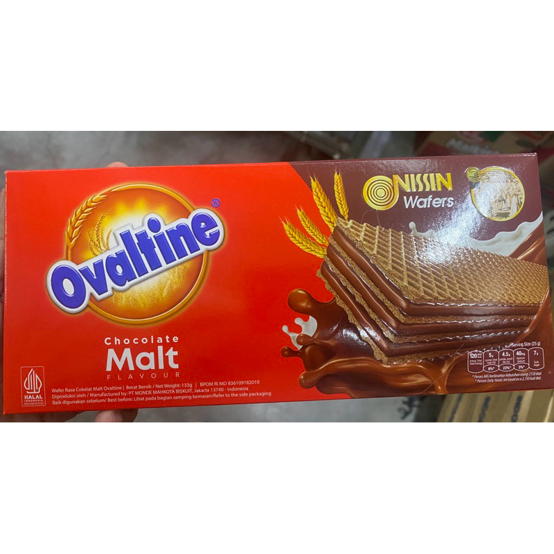 

NISSIN wafer OVALTINE coklat malt box 150gr