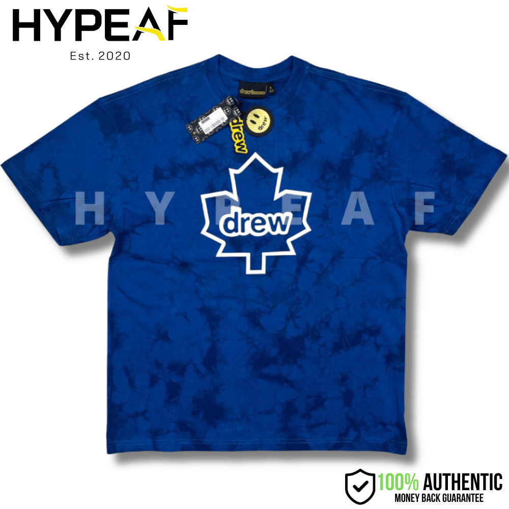 DREW HOUSE Maple Leafs Blue Tie Dye Short Sleeve Tee [100% Authentic]