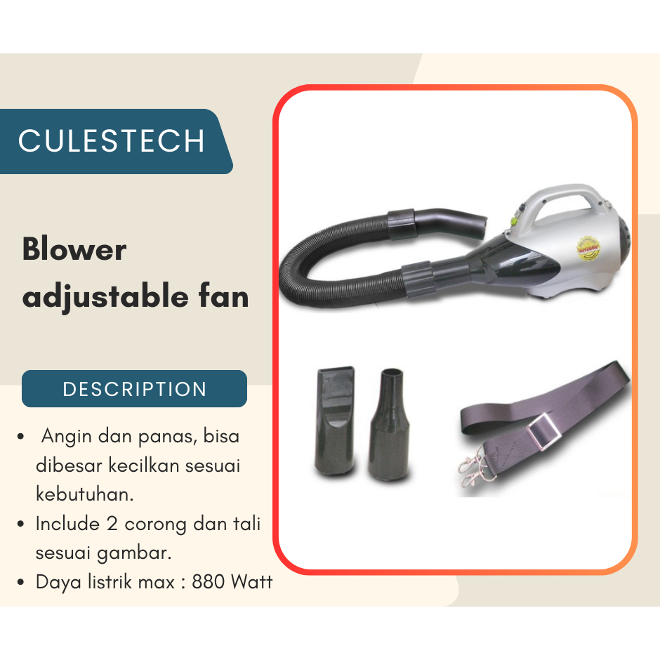 OCTAGON PET BLOWER ADJUSTABLE FAN - Blower Anjing Octagon CS-750 ORI