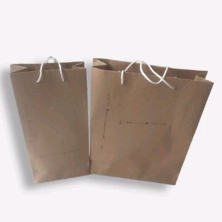 

Paperbag Polos Coklat Paper Bag Kraft Samson 15cm - 40cm Custome Size