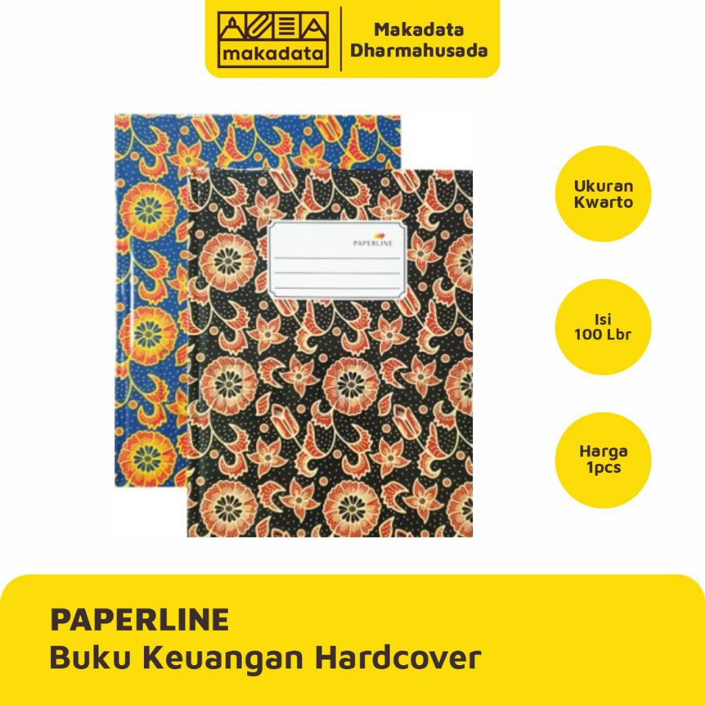 

BUKU TULIS KEUANGAN HARDCOVER PAPERLINE UKURAN KWARTO KUARTO QUARTO ISI 100 LEMBAR