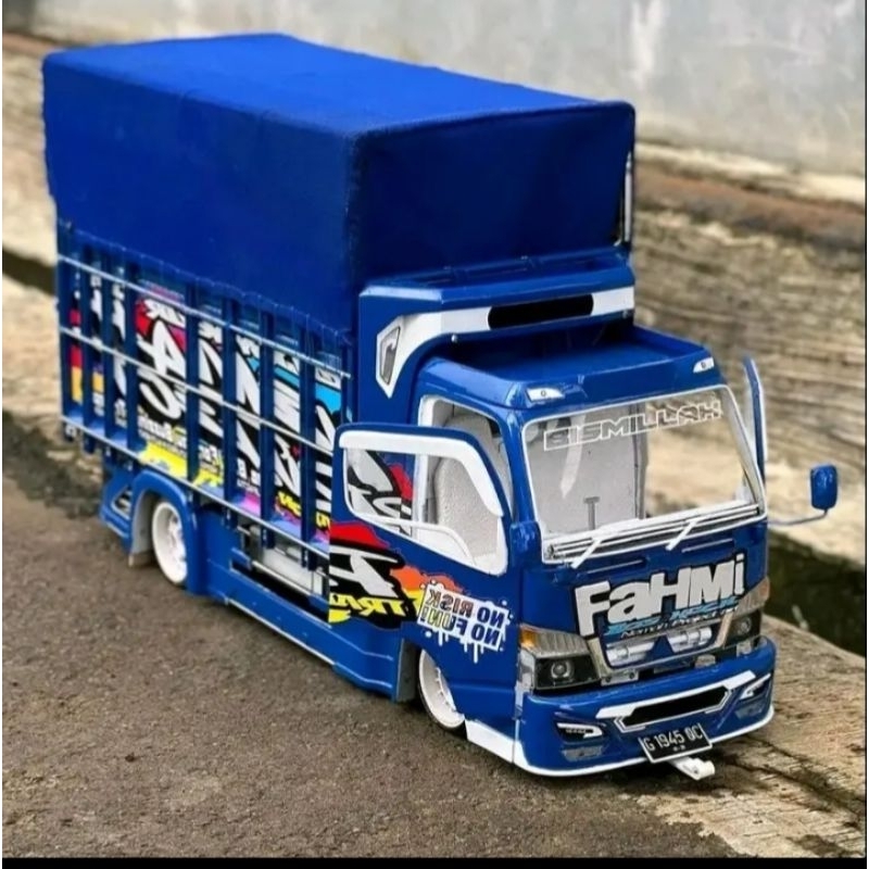 MINIATUR TRUK OLENG KAYU ASLI BONUS TERPAL, MINIATUR TRUK, MINIATUR TREK, MINIATUR TRUCK,