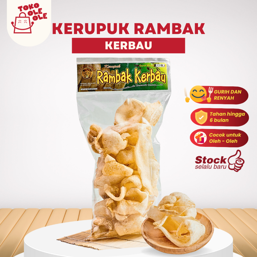 

Kerupuk Rambak Kerupuk Kulit Kerbau Cap Kepala Singa Krupuk Rambak 90 gr