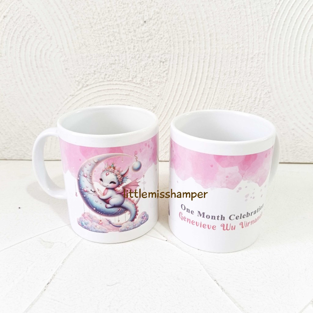 (MALANG) Souvenir gelas / mug custom aqiqah tasyakuran baby hampers glass desain lucu