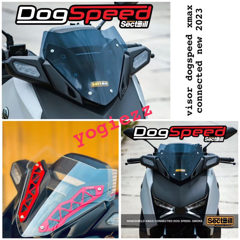 windshield xmax connected dogspeed visor xmax connected 2023 2024 sectbill yamaha new xmax connected