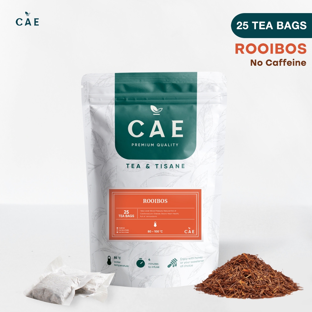 

ROOIBOS 25 TEA BAGS African Red Tea Redbush Teh Merah Afrika Tisane Organik Pure Natural Premium