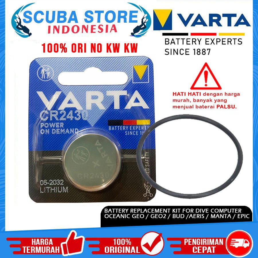 CR2430 Battery Replacement Kit Varta Dive Computer Suunto Oceanic Geo/Geo2/Bud/Aeris/Epic Scuba Divi