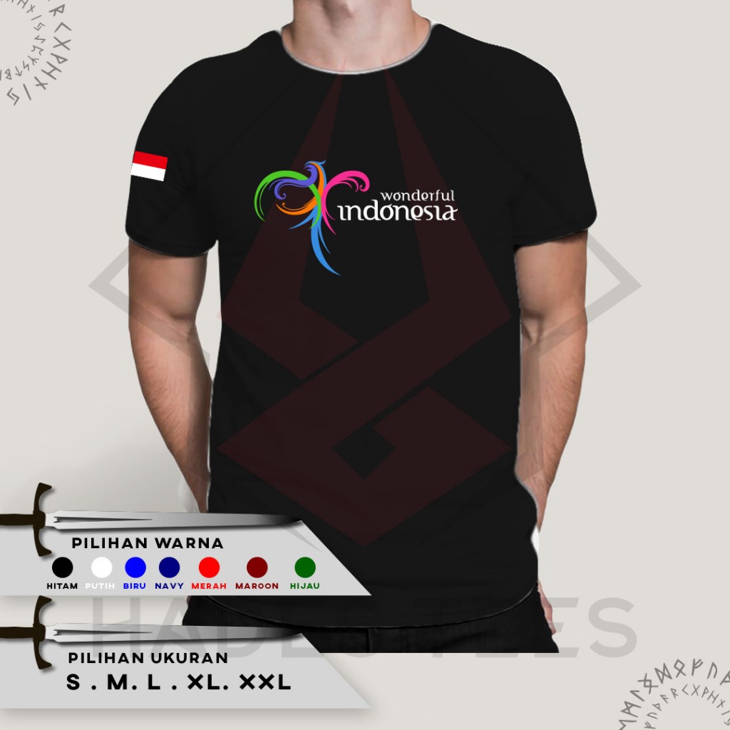 Kaos Baju TRAVEL PARIWISATA - Kaos Tour Travel Wonderful Pesona Indonesia