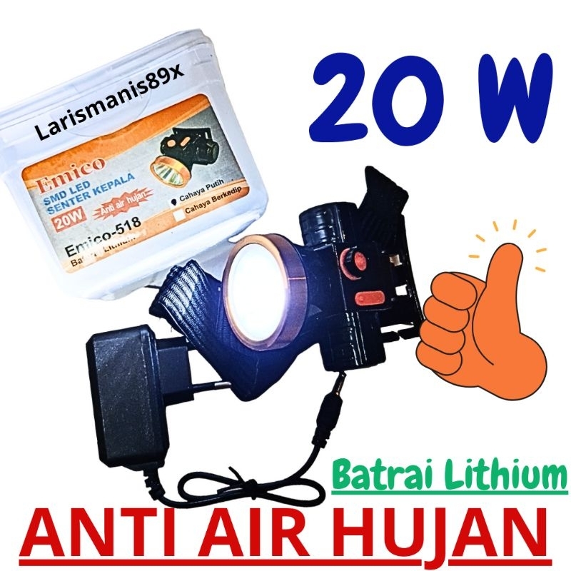 Senter Kepala 20W putih EMICO