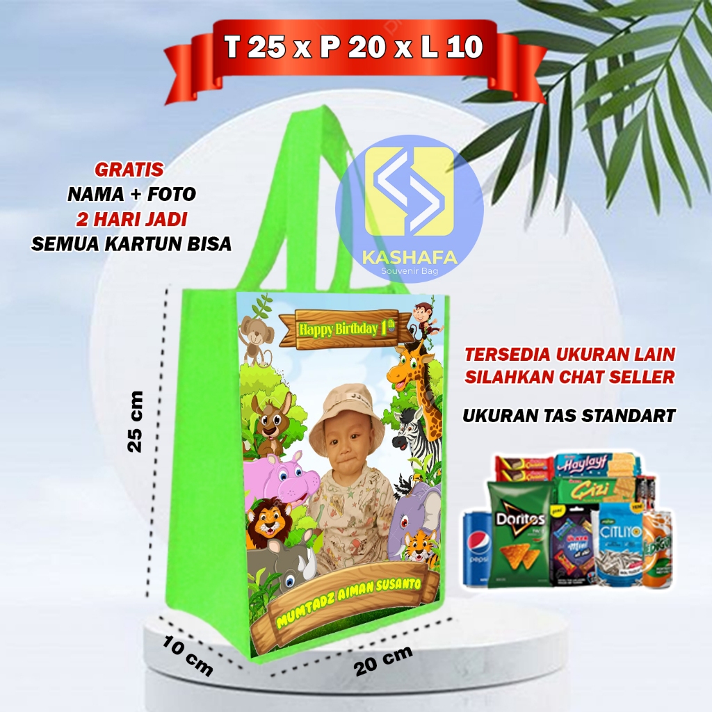 

Tas Ulang Tahun Anak Custom - Tas Ultah Free Design Nama dan Foto - Tas Ulang Tahun Bingkisan Snack - Tas Ultah Muat Snack - Tas Ulang Tahun Anak Karakter