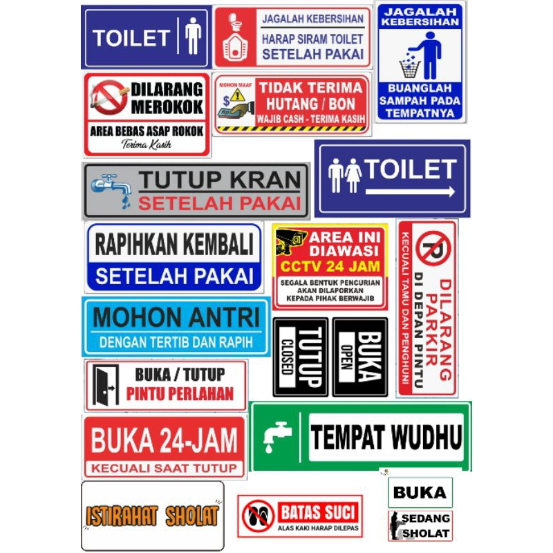 

stiker buka pintu / tutup perlahan