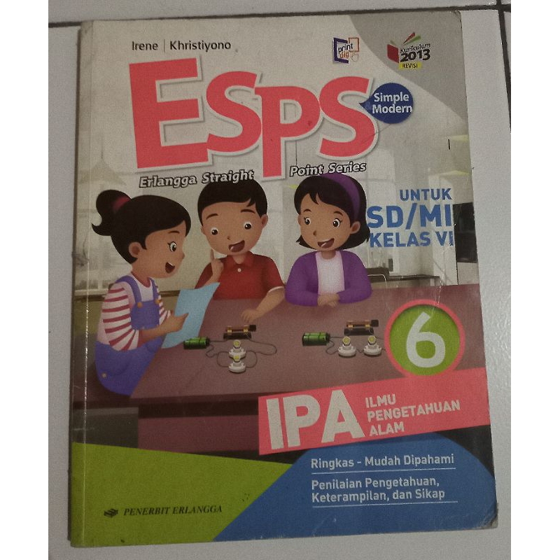 [TERMURAH] Buku ESPS IPA 6 SD Kelas VI Erlangga - Irene , Khristiyono