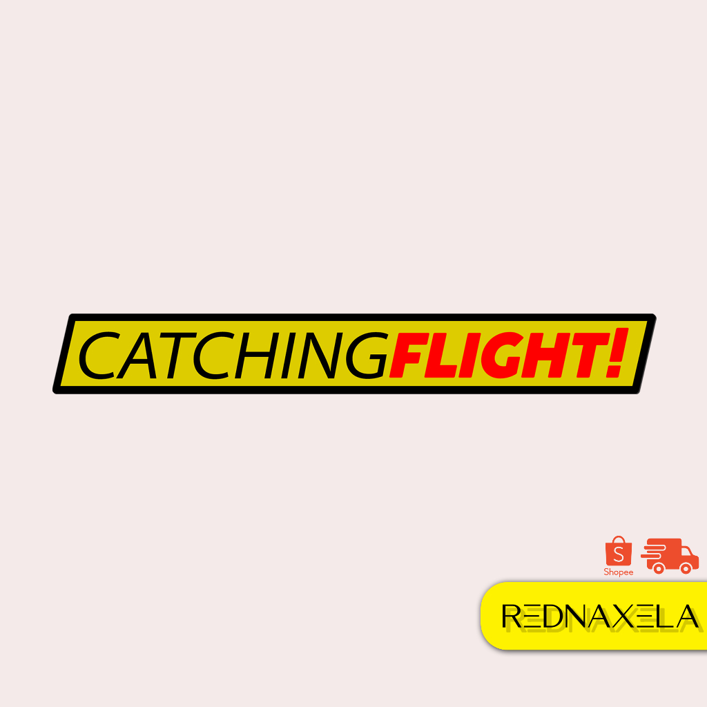 

Stiker Vinyl Stiker Koper Catching Flight Travel Suitcase Sticker