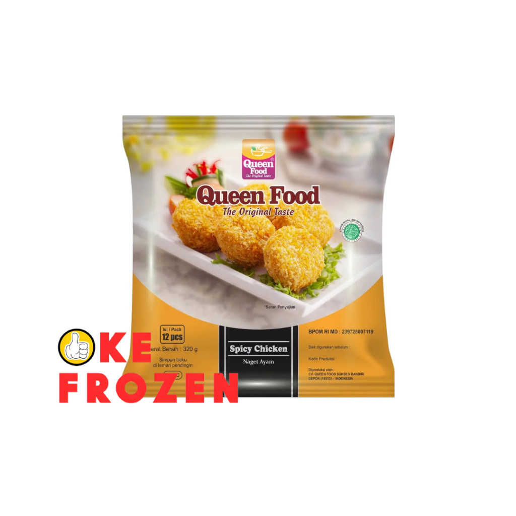 

QUEEN FOOD SPICY CHICKEN 320GR ISI 12 / NAGET AYAM