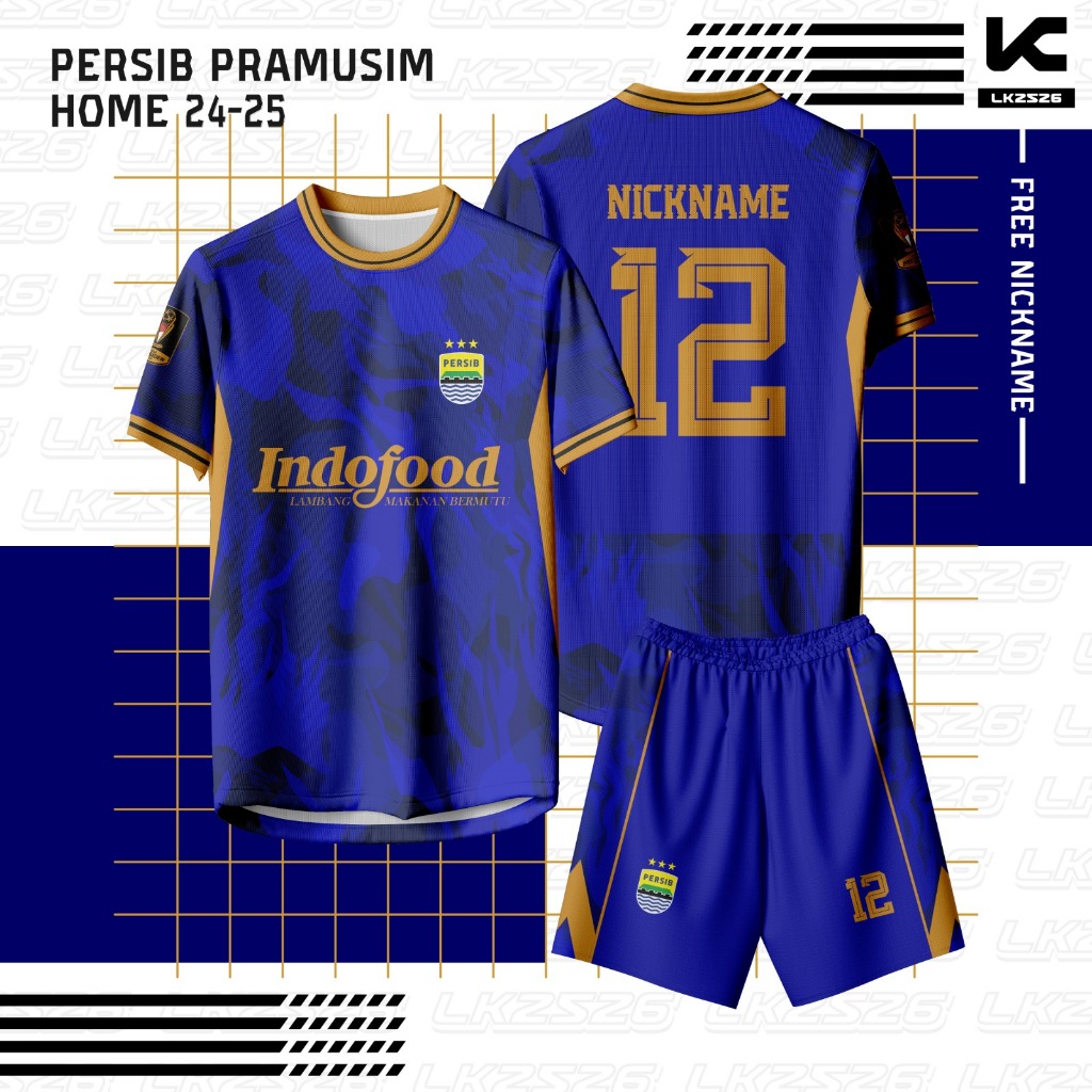 Jersey Persib Pramusim Home 2024/2025 | Full Print Sport - Kaos Bola Fans Bobotoh