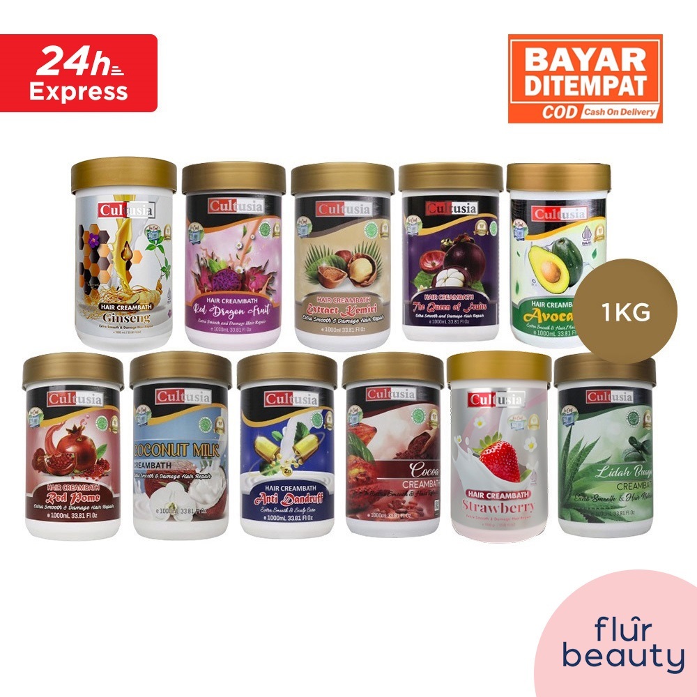 Cultusia - Creambath 1kg (1000g) Krim Masker Rambut
