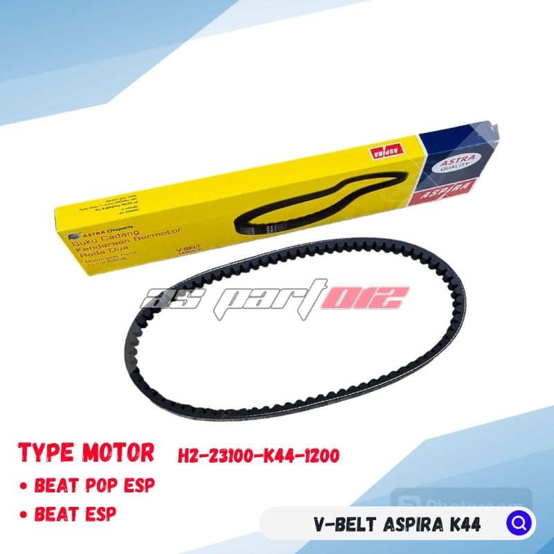 V-BELT VANBELT ONLY ASPIRA BEAT POP / BEAT ESP 2014-2020 H2-23100-K44-1200