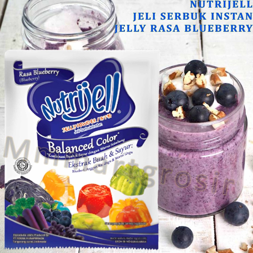 

Nutrijell / Jelli Serbuk Instan / Jelly Powder Rasa Blueberry / 15gr