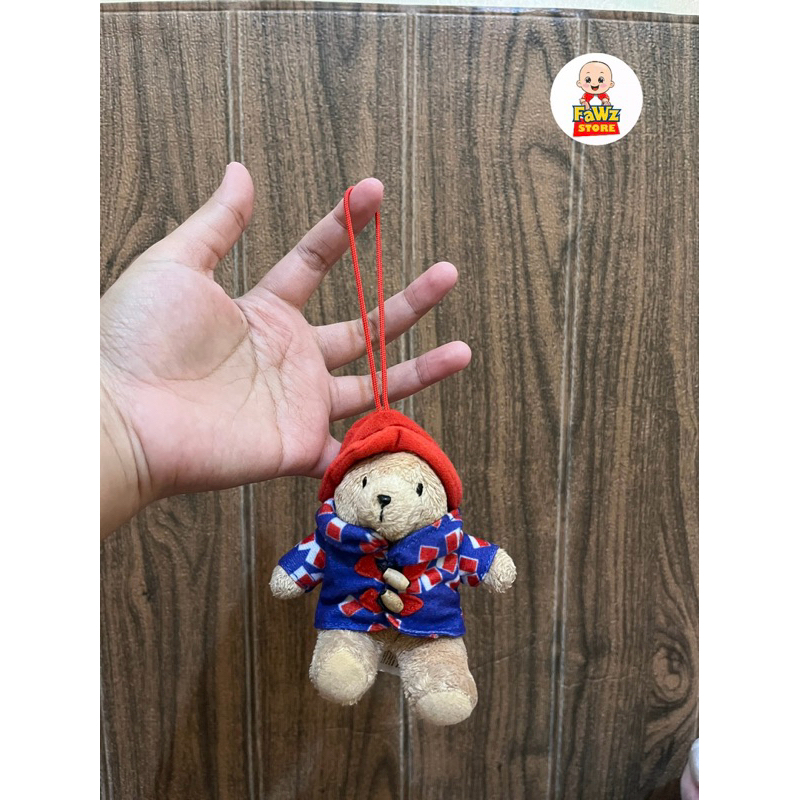 Gantungan kunci/tas teddy Paddington Bear kostum original keychain