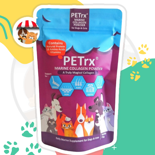 Supplement PETrx Marine Collagen Powder - Vitamin Bulu Kucing Anjing