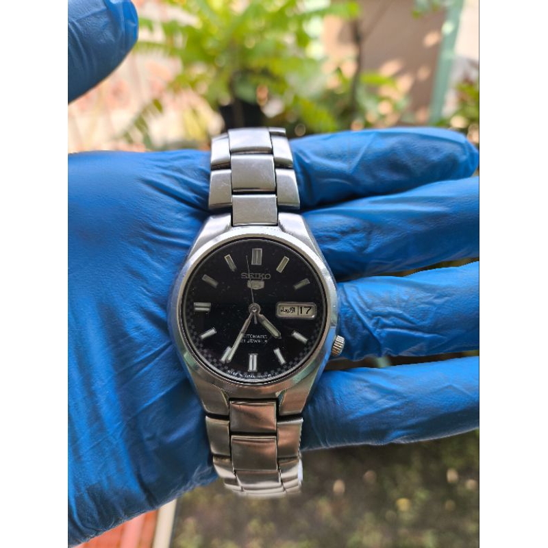 Jam Tangan Seiko 5 Automatic Original Backcase Transparan Mesin 7S26 Oke Bodi Tebal Hari Arab dan in