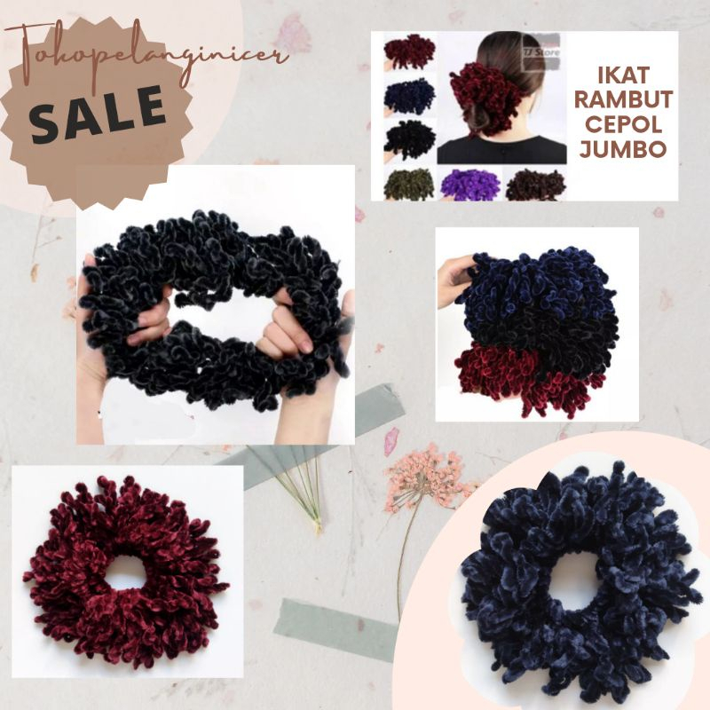 Ikat Rambut Tebal Large POLOS/Ubur Ubur Hijaber TokoPelangiNicer Pusat Grosir Ecer/ Aksesoris Fashio