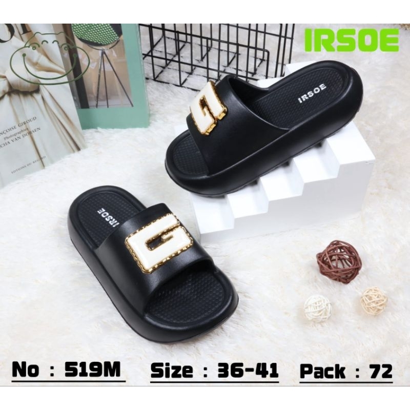 (COD) SANDAL WEDGES WANITA JELLY IRSOE TINGGI 4CM