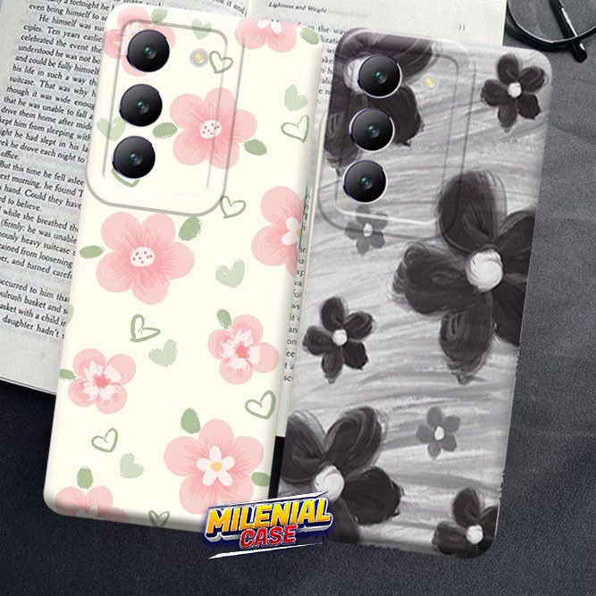 (MJA01) Softcase Vivo Y100 5G/Y100 4G Clear case Motif Flower Pro Camera Camera belakang