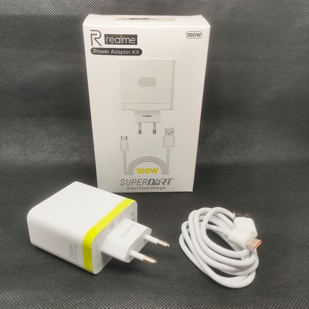 TRAVEL CHARGER REALME 100W SUPER DART TYPE C / TRAVEL CHARGER REALME SUPER DART / CASAN REALME ORI /