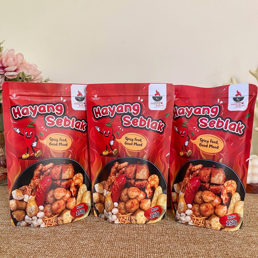 

Paket 3pcs Hayang Seblak Instan Original Pedas Gurih Alami Sambel Asli (bukan bubuk) Organik Premium