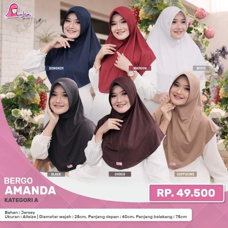 BERGO AMANDA MIULAN || BERGO JERSEY || HIJAB SPORT || HIJAB SEKOLAH