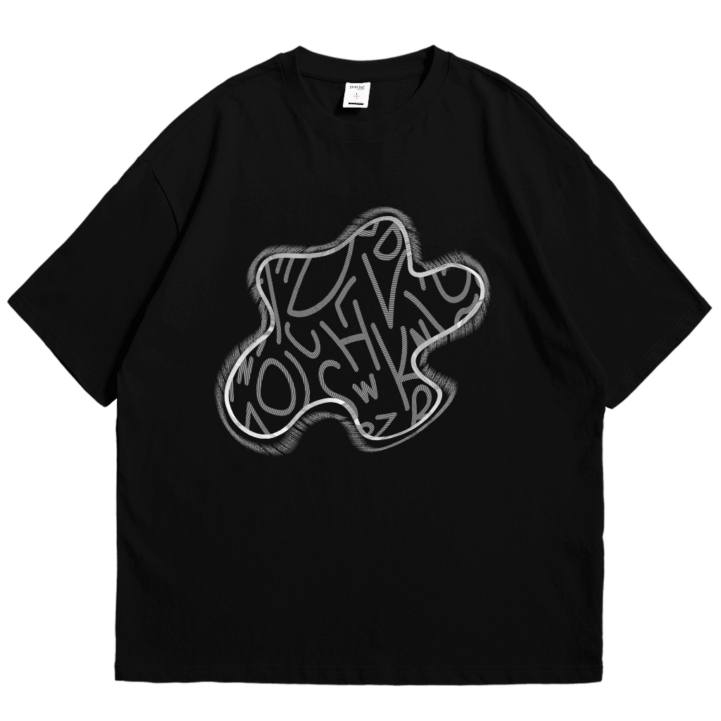 SWAVIEE Oversize Tshirt Vapor Black Baju Kaos