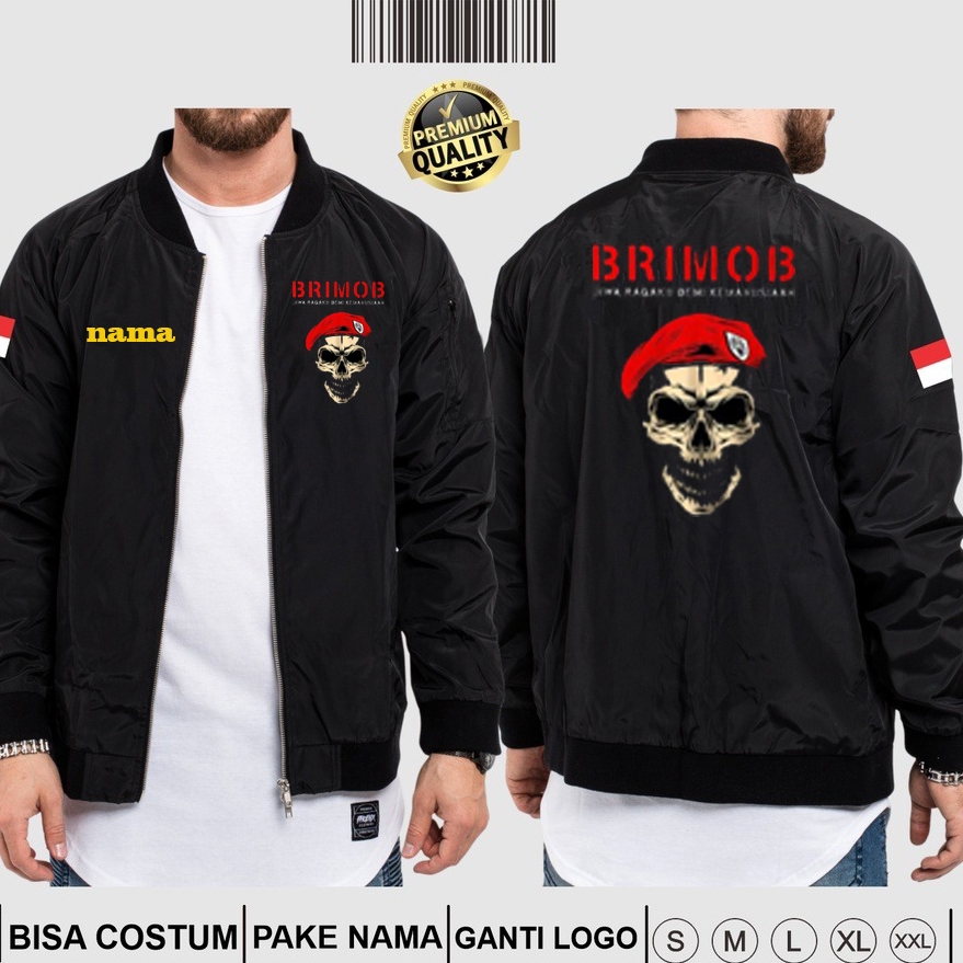 JAKET BOMBER BARESKRIM RESMOB TENGKORAK JAKET POLISI