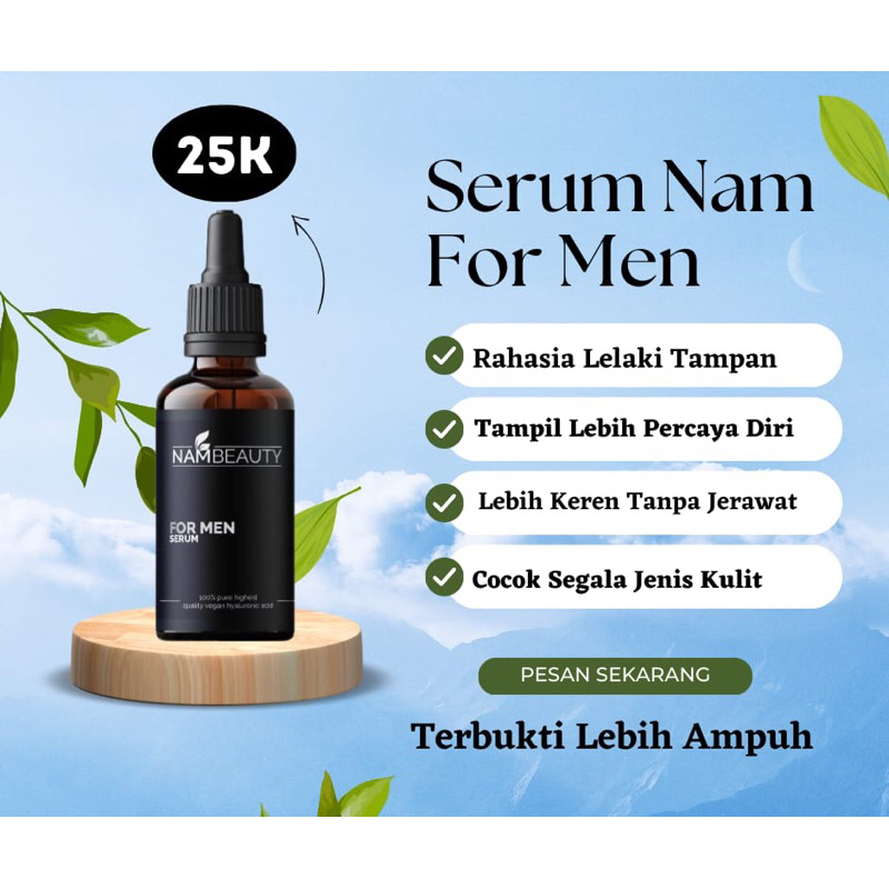 SERUM OBAT PENCERAH WAJAH NAM FOR MEN OBAT Perawatan pemutih muka kusam pria obat glowing cowok bpom