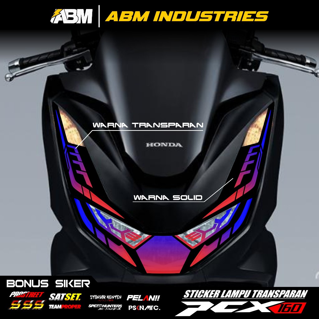 Stiker Lampu PCX 160 / Stiker Variasi Lampu Alis Motor Honda PCX 160 New