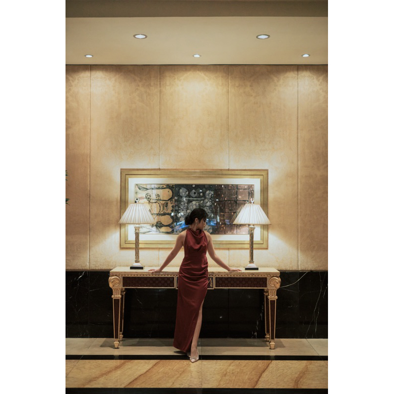 LOVE AND FLAIR RED DRESS PRELOVED nett