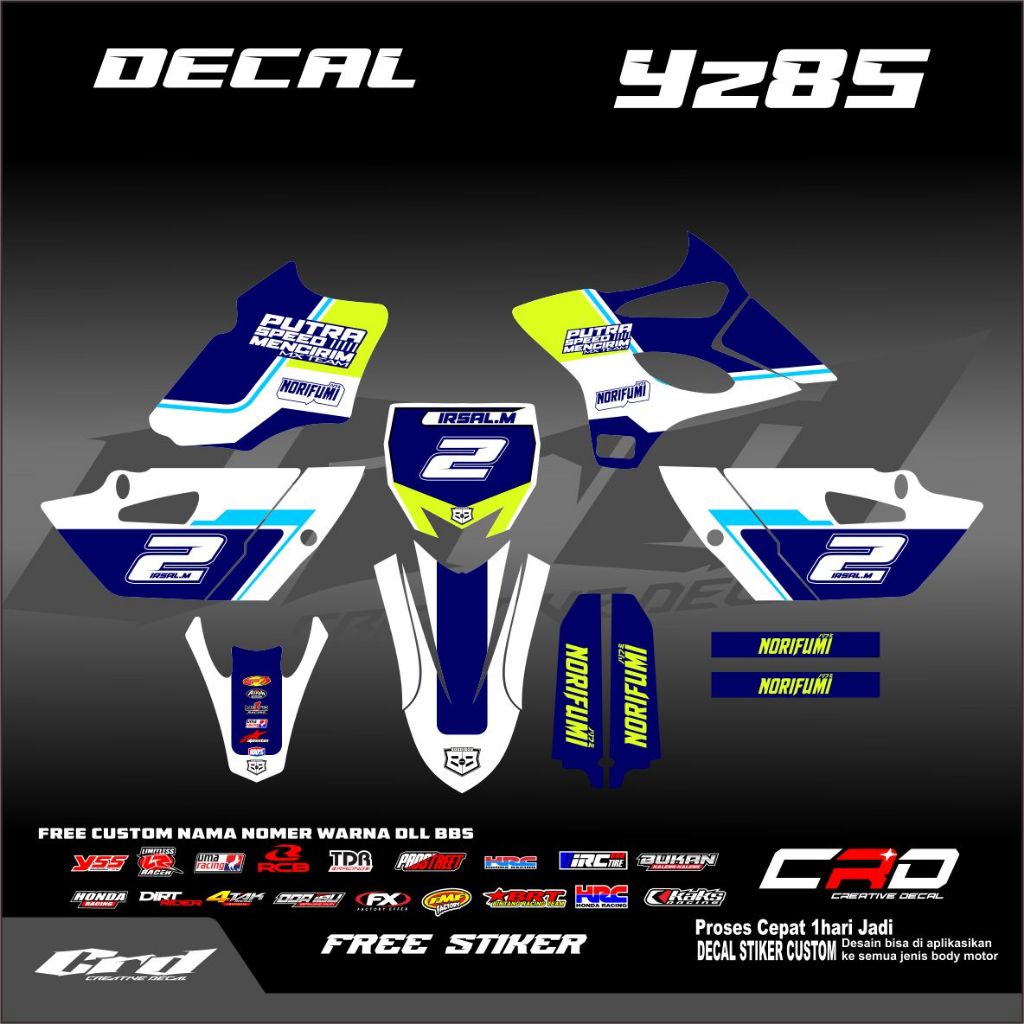STIKER YZ85 OLD / NEW DECAL YZ 85 NEW BEBEK STANDAR DECAL STIKER YZ 85 DECAL STICKER YZ 85 NEW