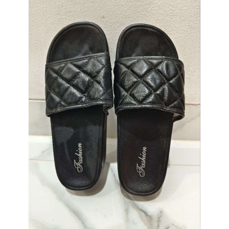 Sandal wanita wedges hitam preloved second bekas