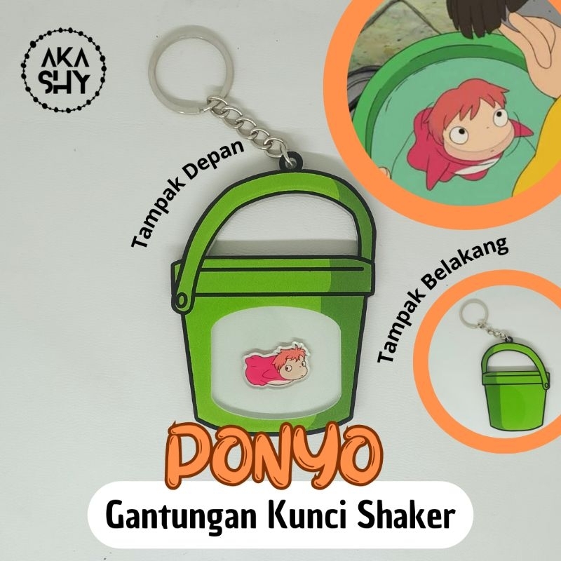 Ganci Shaker Ponyo Ghibli/ Gantungan Kunci Shaker Ponyo Ghibli/ Ganci kocok Ponyo Ghibli/Gantungan K