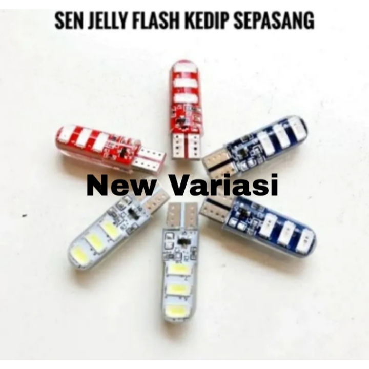 (2PCS) Lampu LED T10 Senja Kedip Strobe FlasLampu LED T10 Senja Kota Kedip  Flash Mobil Motor