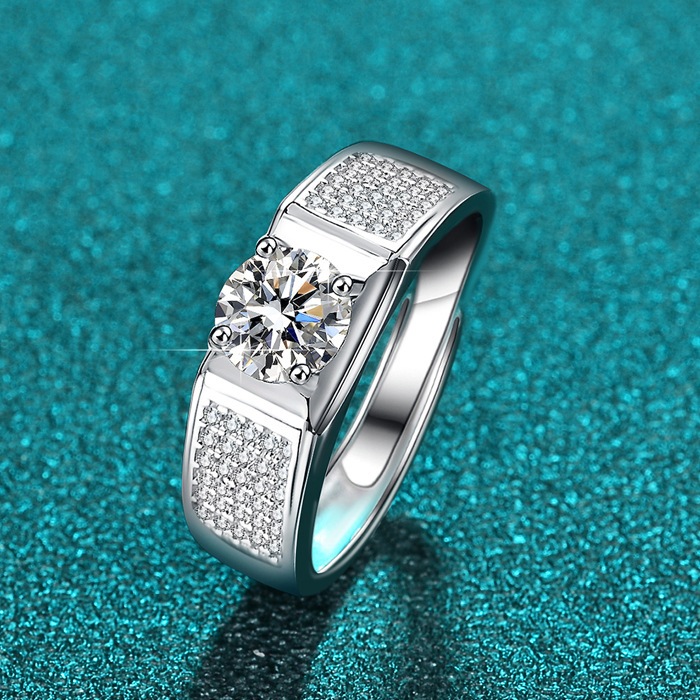 SK Jewellery - Garansi 2 Tahun  - Cincin Pria Perhiasan GRA Sertifikat Anti karat Luntur  Berlian La