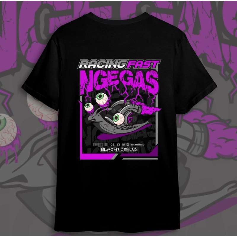 Kaos Racing Fast Ngegas V1 /Baju Racing T-shirt/Kaos Distro Ngegas T-shirt Premium