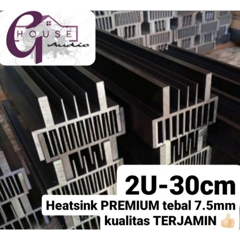 HEATSINK / PENDINGIN 2U 30CM WARNA HITAM TEBAL