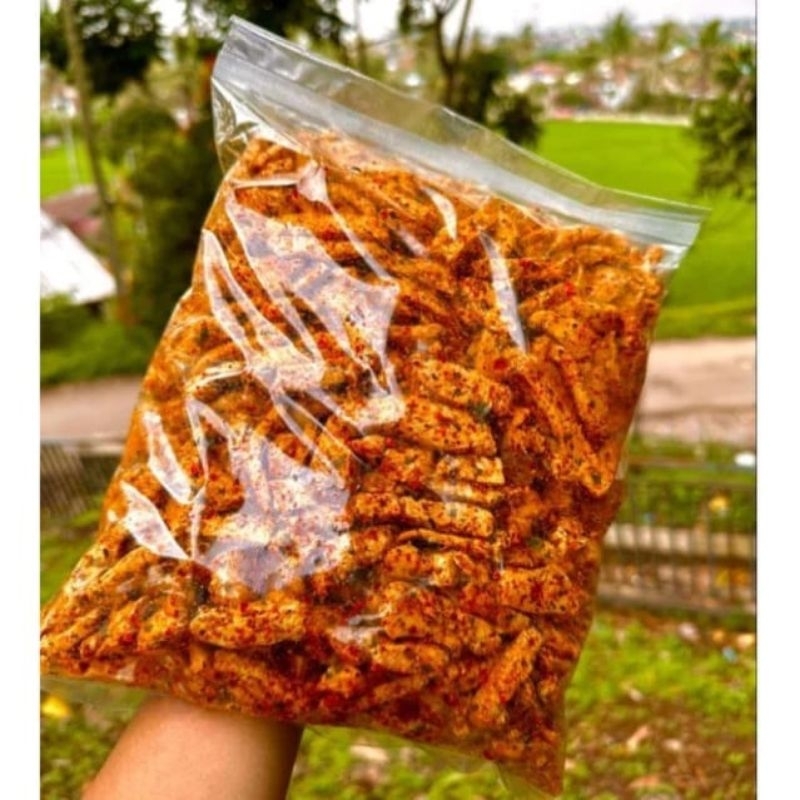 

basreng viral.pedas daun jeruk 1 kg